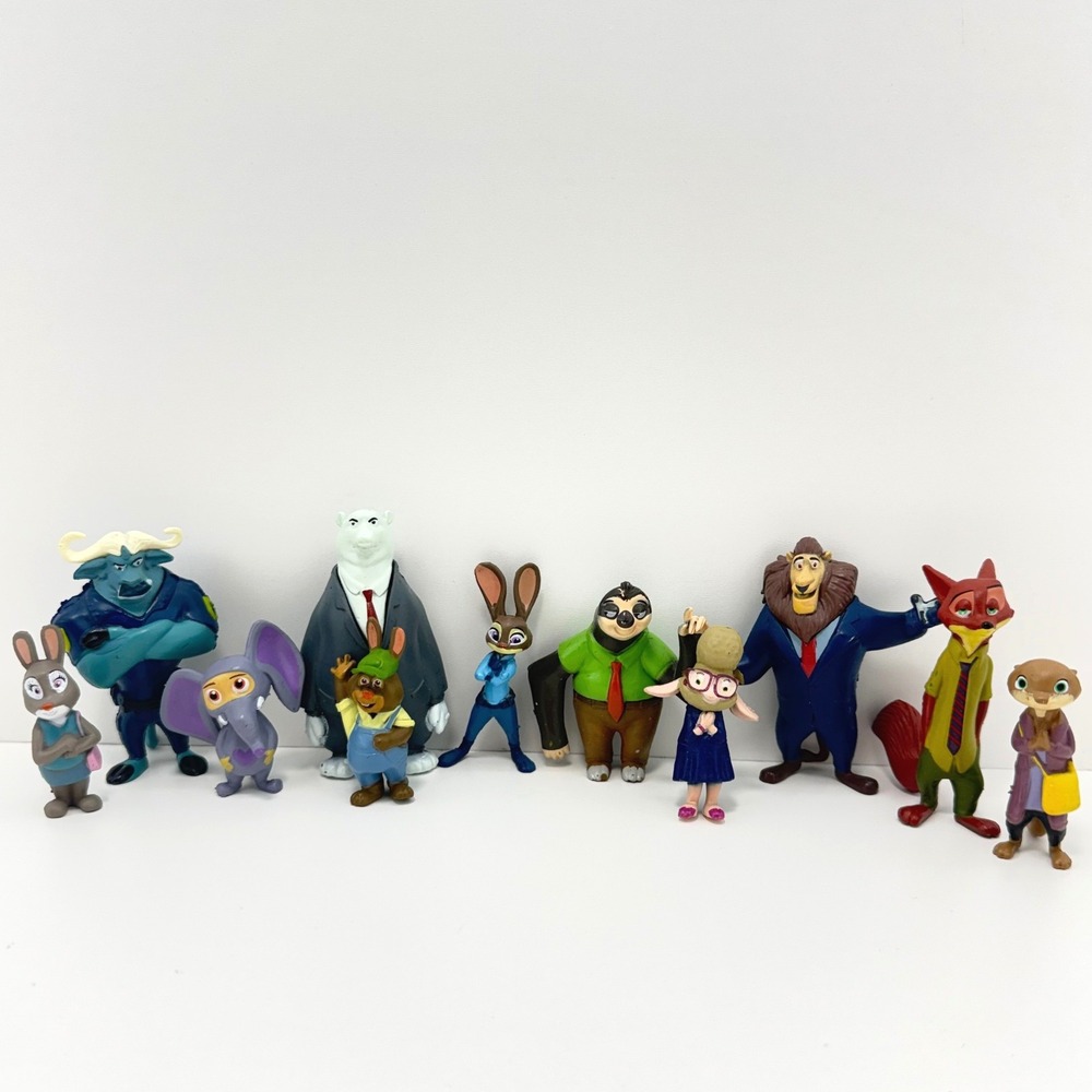 Disney Zootopia 11‑Piece PVC Mini Figures Judy Hopps Nick Wilde Flash Lionheart